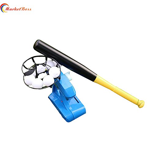 Marketboss Play Baseball Hit Pitching Machine Balls Automatically pop-up Trainer For Kids Sports with Baseball Bat and10 Balls