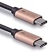 Produktbild USB Type C Cable (2m) iCASEIT USB-C to USB-C 3.0 | Reversible Data Charging and Sync Cord | MacBook 12, 13 & 15", Pixel, Nexus 5X/6P, Lumia 950/950XL, OnePlus 2/3, Xiaomi Mi, Meizu PRO 5 | GOLD 2m