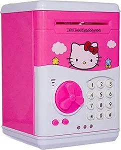 mQFIT Atm Piggy Bank Suitcase with Electronic Lock for Girls Kids ,Cartoon Piggy Bank , Random Design