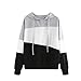Price comparison product image Fashion Women Tops, Anglewolf Ladies Girls Long Sleeve Hoodie Sweatshirt Jumper Hooded Pullover Tops (L, White)