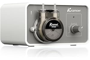 K KAMOER Kamoer M1-KPK200 Piccola pompa peristaltica 12 V con basso flusso 25-150 ml/min Velocità regolabile Pompa di dosaggio liquido per laboratorio Factory Home con adattatore di alimentazione