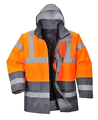 Portwest S467ogym Bicolore à haute visibilité Trafic Veste, Regular, taille Medium, Orange/gris