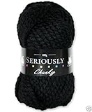 Cygnet SERIOUSLY CHUNKY Knitting Acrylic Yarn / Wool 100g - 217 Black