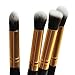 4Pcs Makeup Cosmetic Tool Eyeshadow Foundation Blending Brush Set (Black)