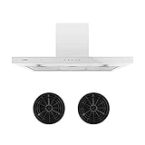 Elegante:  campana extractora de acero inoxidable con la parte frontal de vidrio blanco . Eficaz:  temporizador programable y 3 intensidades . Potente:  650 m³/h de capacidad de extracción máxima