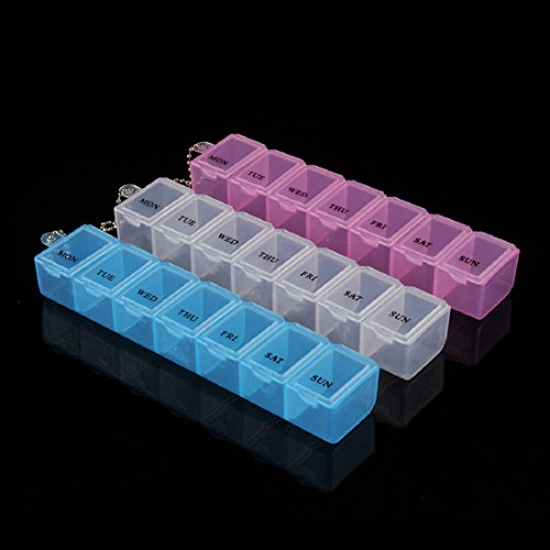 TOOGOO(R) 1 Stueck 7 Tage Woechentlich Box Organizer Case Faecher Medizin Vitamin Lagerung Reisen - 4