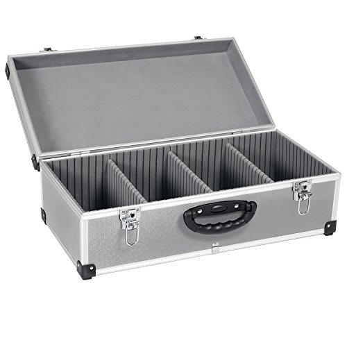 DJ CD-Koffer Alukoffer für 80 CDs mit Schlüssel DJ Case Box Innenraum – Neopren - 2