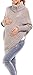 Happy Mama Women's Maternity Cable Chunky Knit Poncho Sweater Jumper Wrap 312p (Grey, ONE SIZE UK 8/10/12)