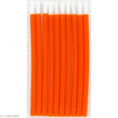 CLEOPATRE - Pinceaux colle - Manche en plastique - Longueur des poils 10 mm - Lot de 10
