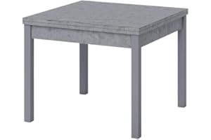 KLESIA Tavolo da cucina sala da pranzo 90x90 cm allungabile con apertura a libro a 180 cm in legno nobilitato (Cemento)