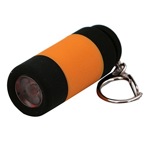 Blue Vessel Wiederaufladbare USB-LED-Licht-Taschenlampen-Lampen-Mini-Taschenlampe Schlüsselbund Tasche Wasserdicht (orange)