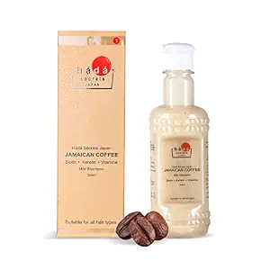 Hada Secrets Japan Jamaican Coffee Sulphate-free, Rich Nourishing Shampoo for hair growth with Biotin, Keratin and Vitamin E, Vitamin B3 (Niacinamide), 300ml