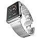 Price comparison product image OVEA Apple Watch Strap For Iwatch Series 4/3/2/1 Strap Metal Diamond Fashion Iwatch Bands Compatible For Apple Watch Band 38Mm 40Mm 42Mm 44Mm,Silver,42Mm