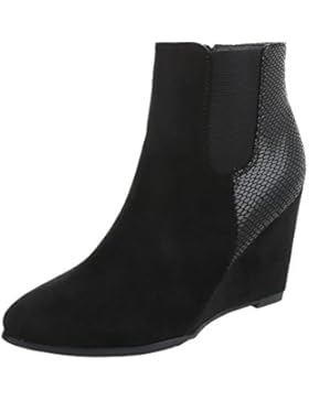 Keilstiefeletten Damenschuhe Keilstiefeletten Keilabsatz/ Wedge Keilabsatz Reißverschluss Ital-Design Stiefeletten