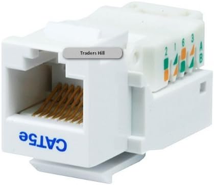 (Pack of 50) - Keystone Jack Tooless RJ-45 Cat5 - White (Cat-5 RJ45 Tool Less)