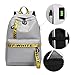 Produktbild L&J Wasserdicht Laptop Rucksack Schulrucksack Backpack USB Ladeport,12-14 Zoll Frau Rucksack Schule Reise Wandern,Gray