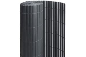 Atout Loisir Canisse en PVC Anthracite - 90% d'occultation, Long 6 m, Hauteur 1.50 m