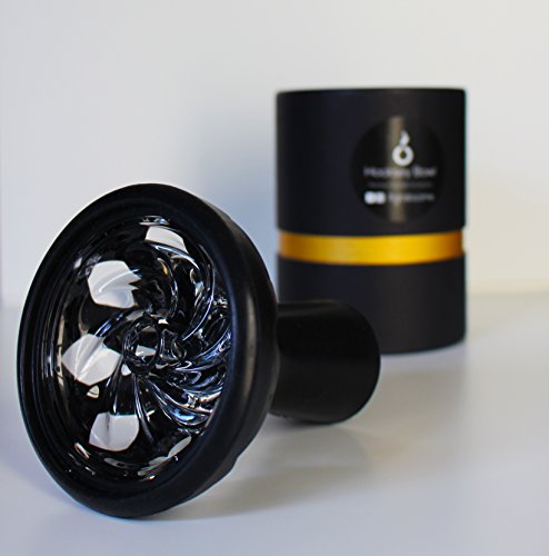 Hooksey Bowl Premium Shisha Kopf - hochwertige Verarbeitung aus Silikon und Glas (Schwarz)