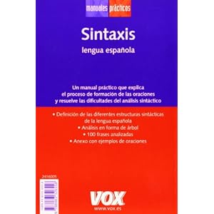 Sintaxis (Vox - Lengua Española - Manuales Prácticos)