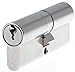 Produktbild Sicherheitsschloss-Zylinder, 45 / 55 mm, Nickel, aka 40-10-50 mm, insgesamt 100 mm