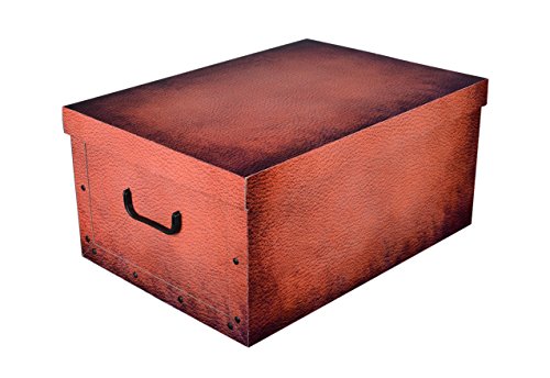 Set aus 3 Stück XXL Deko Kartons in tollen Leder Dekoren – Tolle Motive, passen in jeden Haushalt! Edel und hochwertig! Mit Griffen zum Tragen und XXL Volumen! - 2