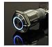 Produktbild ChaRLes 12V 16mm Angel Eye Metal beleuchtete LED-Tasten Schalter Car Dash - Blau