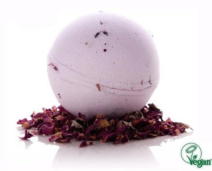 Floral Luxury Jumbo Bath Bomb - Rose - With Organic Rose Petals - 200gr.