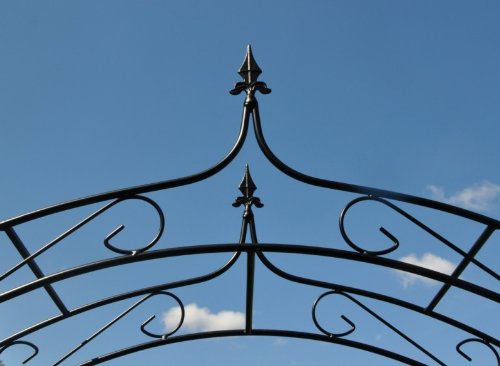 Stabiler Rosenbogen 10mm Massiveisen! B: 160cm Schwarz aus Metall - 3