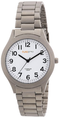 Pure Grey n. 1320 W 1320 W - Orologio da polso da uomo, cinturino in titanio colore grigio