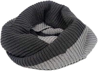 PromiseTrue Fashion Lady Girls Double Colors Knitting Wool Scarf in Gray