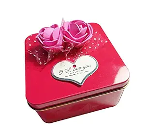 Desi Rang Square Gift Box for presents birthday men women girls packaging valentine wedding (Red)