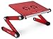 Produktbild Lavolta Beistelltisch faltbar Tablett der Frühstück für Notebook PC Notebook Acer Advent AlienWare Apple Asus Compaq Dell EiSystems Fujitsu Siemens HP IBM Lenovo MSI Packard Bell Samsung Sony Toshiba – Kühlsystem – 2 x Lüfter – Aluminium – Rot