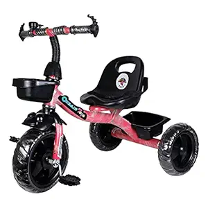 Oximus Baby Tricycle for Kids with Front or Back Basket red Color Tricycle Recommended Tricycle for Baby Girls or Boys Toddler Cycle 1,2,3,4,5 Years Children Best Suitable for Birthday Gifts Toys