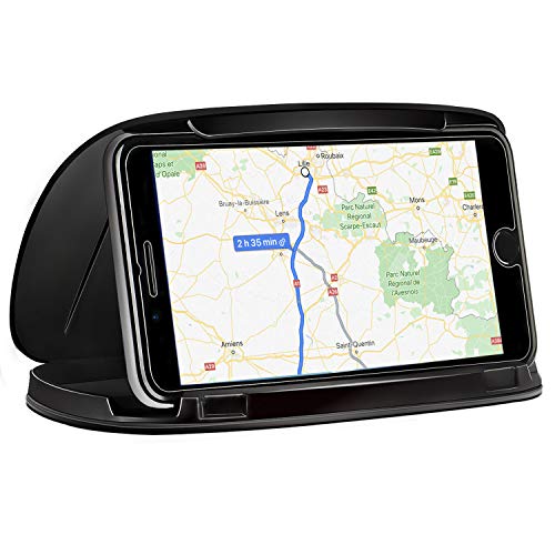 MANCRO Support Voiture Compatible pour iPhone 8,Support Téléphone Tableau Bord Voiture Compatible avec Samsung S9 Plus S8 Note 8 iPhone X XR XS Max 8 Plus 6s etc,Universel Support Voiture-Noir