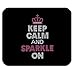Produktbild Funny Keep Calm and Sparkle On Rectangle Non-Slip Rubber Mousepad 7.08X8.66 inches/18X22 cm Gaming Mouse Pad