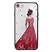 Produktbild iPhone 7 Hülle, Chreey [Miss July] Hybrid Geprägtes Muster Trägerlos Kleid Mädchen Elegant Stilvoll Bumper Case / Hart PC Rückdeckel + Weicher TPU Rahmen Schutzhülle [Schnüren Rote Kleid]