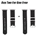 Produktbild Uhrenarmband Nylonband Armband für Apple Watch Serie 1/2/3/4 38mm / 40mm Watch Justierbares Ersatz Bügel Armband Schnalle Ersatz Nylonband Ersatzarmband für Herren Damen 2PC (Black)