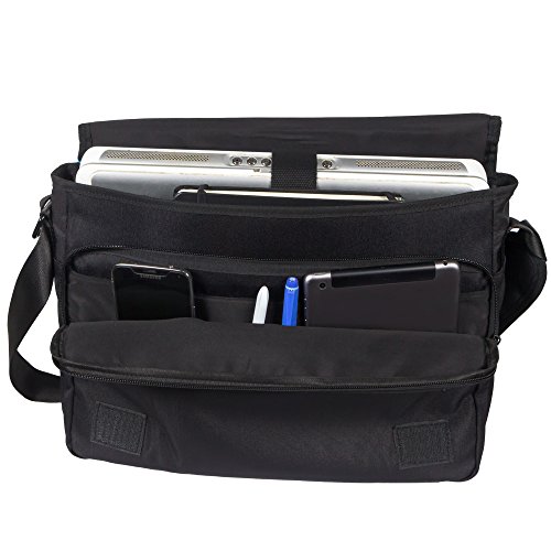 Luxburg® Luxus Design 43 cm Schultergurt Messenger Tasche für Laptop/Notebook/– Weiß Tiger - 3