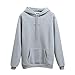Produktbild OH YES Brief Gedruckt Sweatshirt Damen Hoodie, MYMYG Damen Langarm Brief Sweatshirt Pullover Hoodie Tops Bluse(Grau,EU:40/CN-XL)