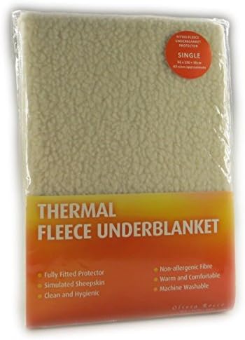 New Luxury Thermal Fleece Deep Fitted Warm Under Blanket Protector Super King Only