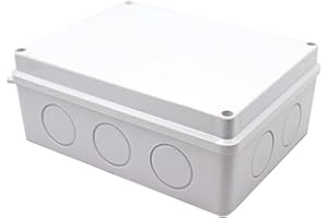 TOP-VIGOR Abzweigdose, Abzweigdose, wasserdicht, ABS-Kunststoff, Gehäuse für Außenbereich, staubdicht, IP55-Stecker, Anschlussdose (200 x 155 x 80 mm)