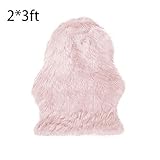 ✿ Material: Auf der einen Seite aus weichem Schaffellimitat, auf der anderen Seite mit seidenweichem Polyesterfutter. Glanz und opulente Fasern fangen Licht ein, um einen Raum wirklich zu beleuchten.