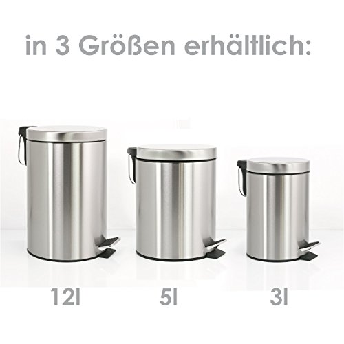 bremermann® Treteimer, mit Absenk-Automatik, Anti-Fingerabdruck, 12 L, matt, 6803 - 6