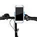 Produktbild Handyhalterung Fahrrad, Smartphone Handyhalter Fahrrad Verstellbar für iPhone 5 /5s 6/ 6s plus iphone 7/7 plus Samsung Galaxy S4/5/6/7/C5/7/A3/7/5/9 Edge Note 4/5/6/7 LG G5 / SONY Experia T2 Ultra / Xperia Z3 + / MOTO Nexus 6 / HTC One Max / Desire 816 / Un M9 / ASUS Zenfone 2 (blau)