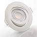 Produktbild LED Einbaustrahler schwenkbar flach 4000K neutralweiß 230V dimmbar Deckenstrahler Einbauleuchte Einbauspot, Farbe:Weiß, Einheit:6 Stück