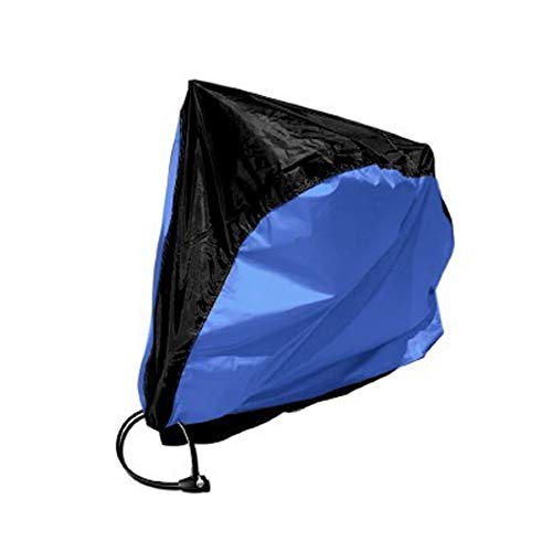 Preisvergleich Produktbild Naisidier Faltbare Fahrrad-Schutzhülle im Freien Wasserdichten Fahrrad-Abdeckung Regen Sonnenstaubdicht Abdeckung mit Verschluss-Loch-M Größe Black & Light Blue Langlebig und verdient Ihren Besitz