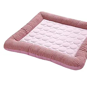 GIANTE Dog Cage Mat Pets Self Cooling Mattress Bed Pad Sleeping Mat Pink 45x35cm
