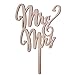 Produktbild eBoot Mr und Mrs Torte Topper Holz Hochzeit Torte Topper Party Torte Dekoration