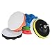 Produktbild KKmoon Autowachs-Schwamm-Set für Auto-Politur, 7 Stück, 80 mm, 125 mm, 150 mm, 180 mm, 5 x Polierpads, 1 x Wollpuffer, 1 x Klebepad mit Schaft