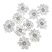 Produktbild 10pcs Satin band Blume Handwerk DIY Haarblume Haarblüten Haarschmuck Haarspange Hochzeit Appliques Multi-Color - Weiß, for 15inch Macbook